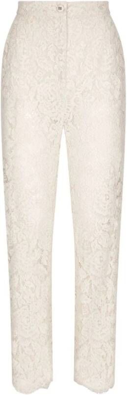Dolce & Gabbana Straight Trousers White Dames