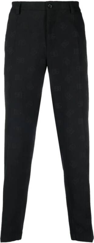 Dolce & Gabbana Straight Trousers Zwart Heren