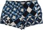 Dolce & Gabbana Blauwe Majolica Print Zwemkleding Blue Heren - Thumbnail 1