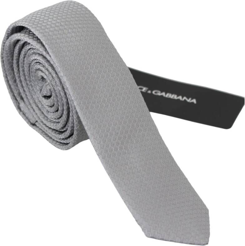 Dolce & Gabbana Verrijk je formele outfit met een prachtige zijden stropdas Gray Heren