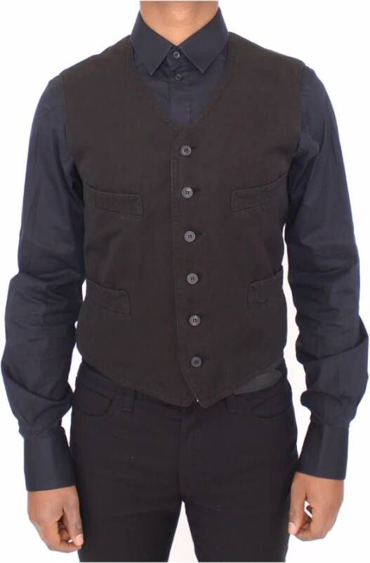 Dolce & Gabbana Suit Vests Zwart Heren