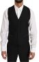 Dolce & Gabbana Elegante Formele Zwarte Slim Fit Vest Black Heren - Thumbnail 1
