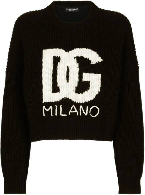 Dolce & Gabbana Truien met ronde hals Black Dames