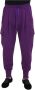 Dolce & Gabbana Paarse Katoenen Cargo Sweatpants Purple Heren - Thumbnail 1