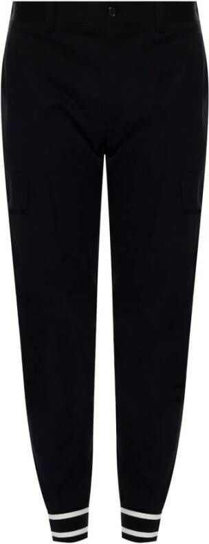 Dolce & Gabbana Italiaanse katoenen sweatpants voor heren Black Heren