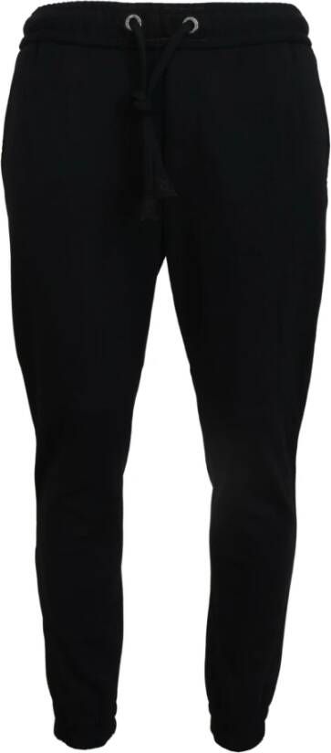 Dolce & Gabbana Luxe zwarte wollen sport sweatpants Black Heren