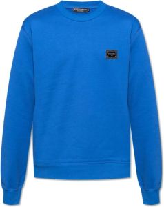 Dolce & Gabbana Sweatshirt met logo Blauw Heren