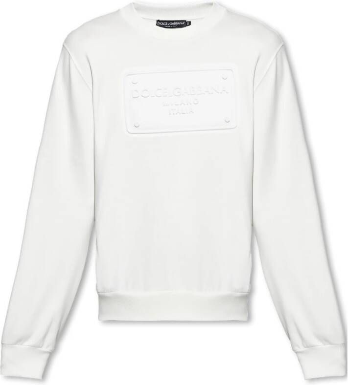 Dolce & Gabbana Sweatshirt met logo White Heren