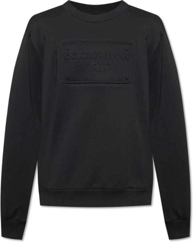 Dolce & Gabbana Sweatshirt met logo Zwart Heren