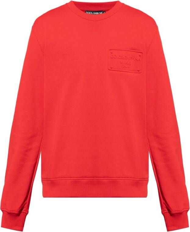 Dolce & Gabbana Sweatshirt with logo Rood Heren