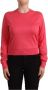 Dolce & Gabbana Ronde Hals Gebreide Kleding Multicolor Sartoria Motief Pink Dames - Thumbnail 1