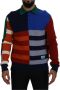 Dolce & Gabbana Luxe Multicolor Gestreepte Pullover Sweater Multicolor Heren - Thumbnail 1