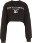 Dolce & Gabbana Cropped sweatshirt with logo Zwart Dames - Thumbnail 2