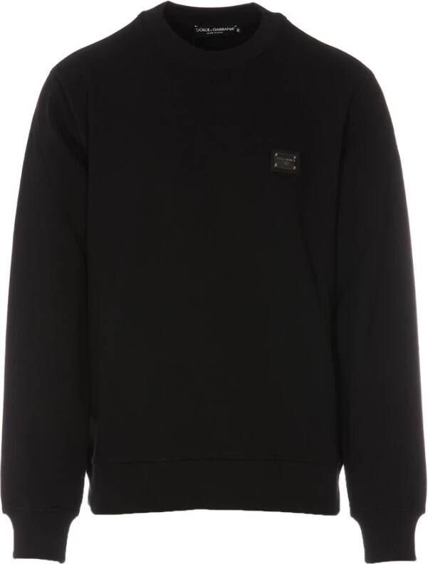Dolce & Gabbana Zwarte sweatshirt met ritssluiting en capuchon Black Heren