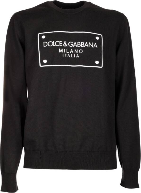 Dolce & Gabbana Wollen Pullovers voor de Winter Black Heren