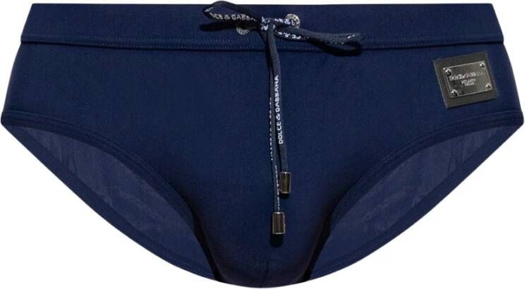 Dolce & Gabbana Swim shorts with logo Blauw Heren