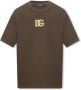 Dolce & Gabbana T-shirt met logo Bruin Heren - Thumbnail 1
