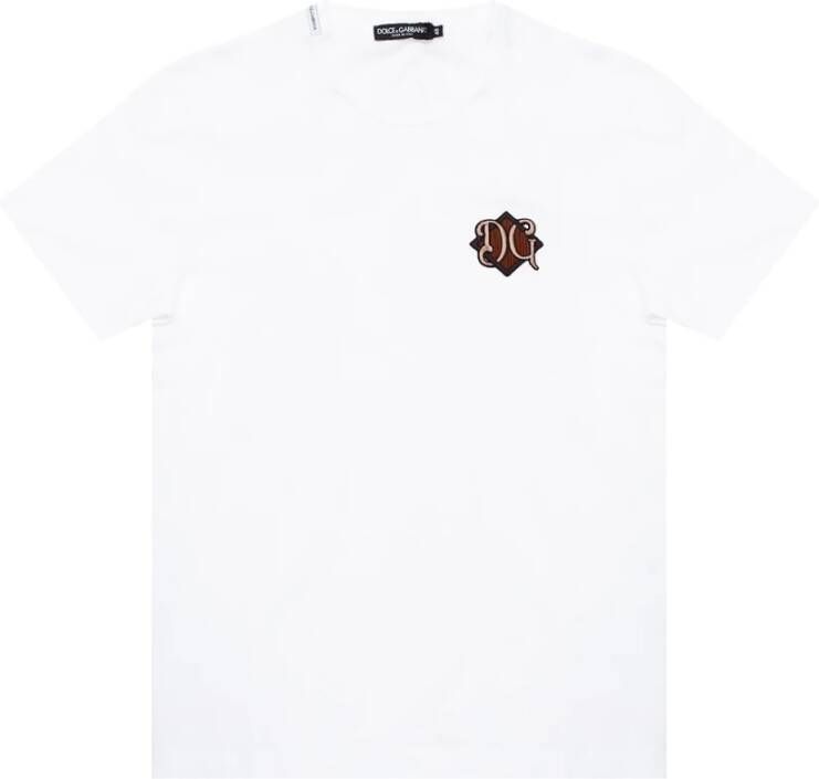 Dolce & Gabbana T-shirt ontmoette logo Wit Heren