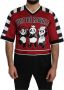 Dolce & Gabbana Rood Zwart Oversize Panda T-Shirt Black Heren - Thumbnail 1