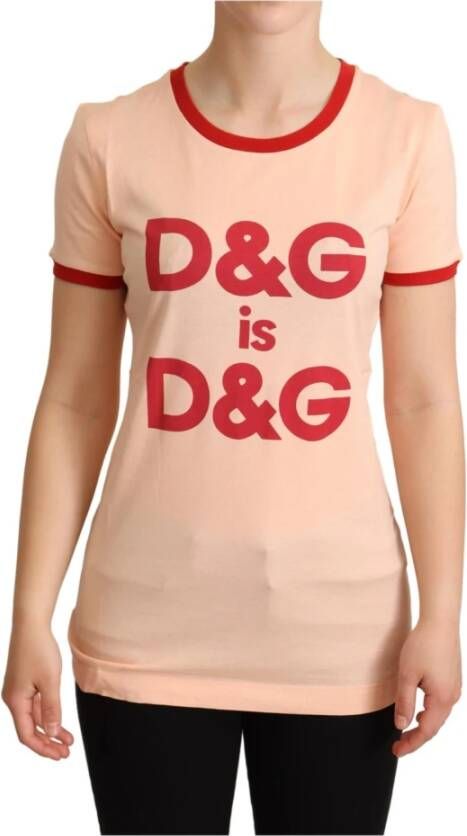 Dolce & Gabbana T-shirt Roze Dames