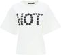 Dolce & Gabbana Witte Stud Detail T-Shirt Ss23 White Dames - Thumbnail 1