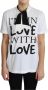 Dolce & Gabbana Witte Katoenen Zijden I'm In Love Top T-shirt White Dames - Thumbnail 5