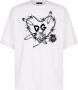 Dolce & Gabbana Heren T-shirt met hart-roos print White Heren - Thumbnail 3