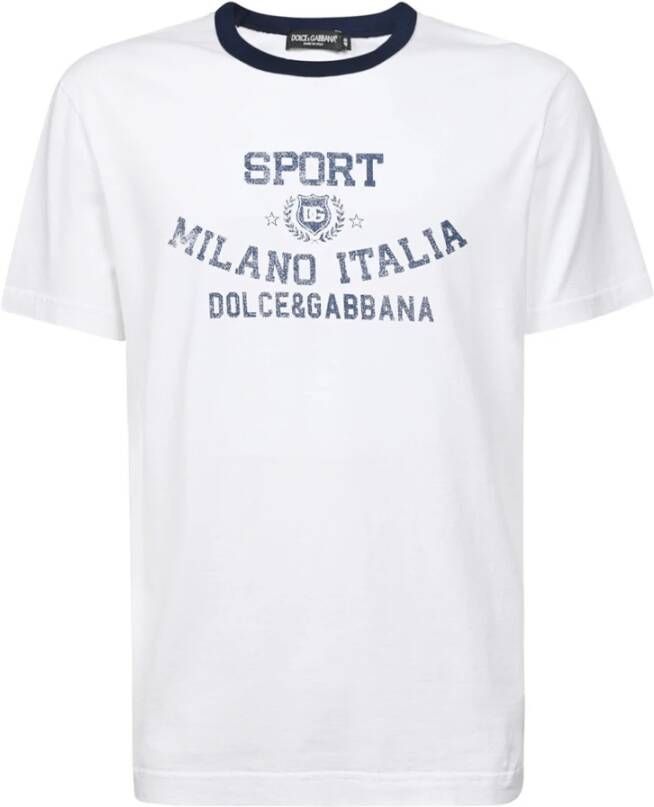 Dolce & Gabbana Witte T-shirts en Polos Collectie White Heren