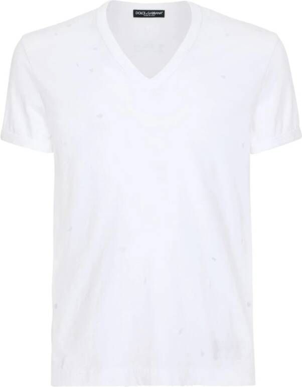 Dolce & Gabbana Natuurlijk witte heren T-shirts White Heren