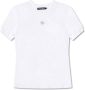 Dolce & Gabbana Monogram Plaque Katoenen T-shirt White Dames - Thumbnail 2