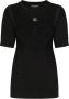 Dolce & Gabbana Zwart T-shirt met bh-details en korte mouwen Black Dames - Thumbnail 1