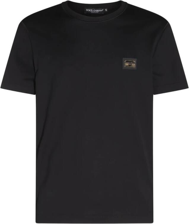Dolce & Gabbana Zwarte Katoenen T-shirts en Polos voor Heren Black Heren