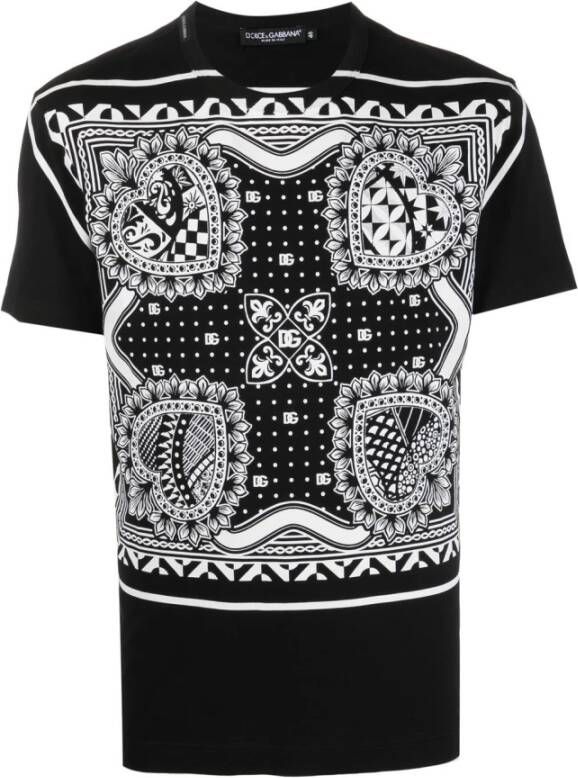 Dolce & Gabbana Upgrade je casual garderobe met dit zwarte MC T-shirt Black Heren