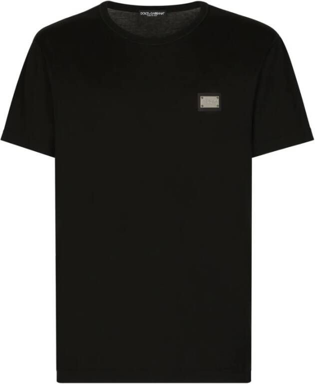Dolce & Gabbana Zwarte Katoenen T-shirts en Polos voor Heren Black Heren