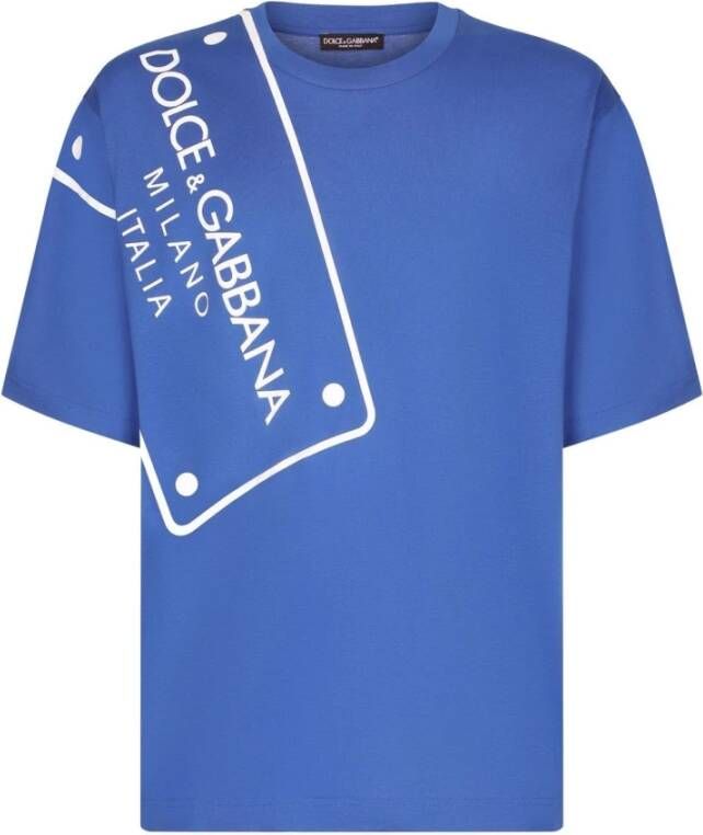 Dolce & Gabbana Dolce Gabbana T-shirts and Polos Blue Blauw Heren