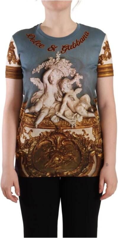 Dolce & Gabbana Multicolor Angel Print Shirt Top Multicolor Dames