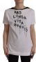 Dolce & Gabbana Dames Katoenen Slogan Print T-Shirt White Dames - Thumbnail 1