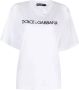 Dolce & Gabbana Witte Katoenen Dames T-Shirt met Bedrukt Logo White Dames - Thumbnail 1