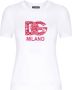 Dolce & Gabbana Logo-Print T-Shirt in Rood en Wit White Dames - Thumbnail 1