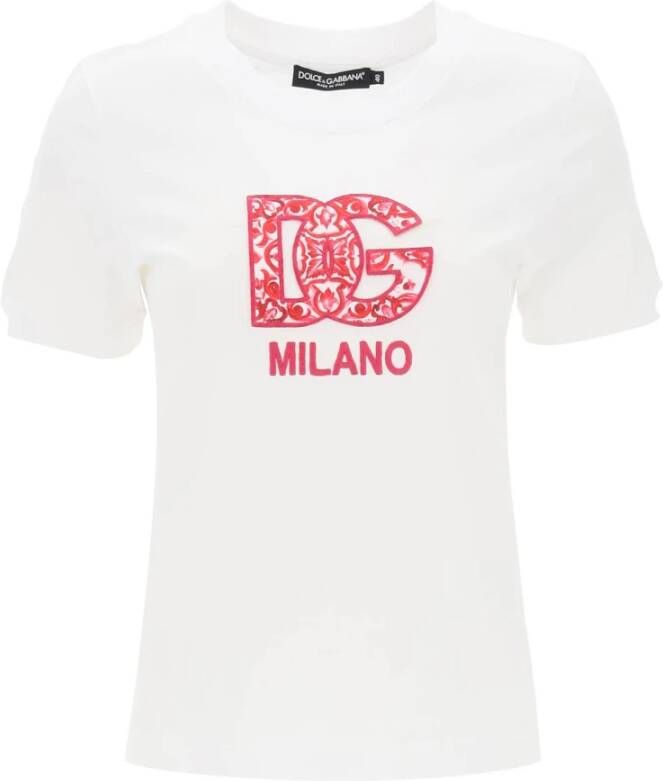 Dolce & Gabbana T-Shirts Klassieke Collectie White Dames