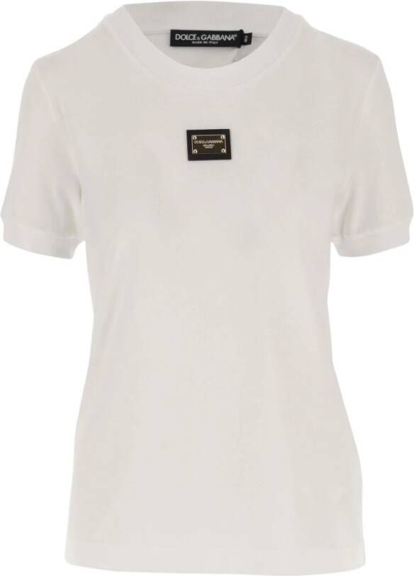 Dolce & Gabbana Upgrade je garderobe met stijlvolle dames T-shirt White Dames