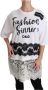 Dolce & Gabbana Witte Fashion Sinner Katoenen Kant T-shirt Top White Dames - Thumbnail 1