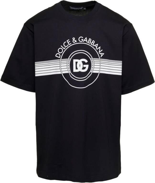 Dolce & Gabbana Zwarte katoenen T-shirt Klassieke stijl Zwart Heren