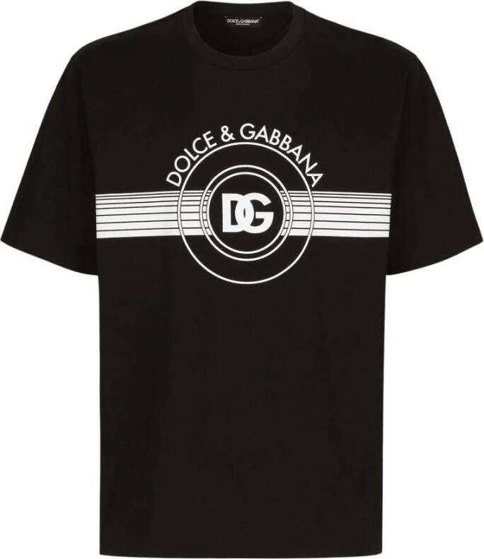 Dolce & Gabbana Zwarte T-shirts en Polos Essential Collectie Black Heren