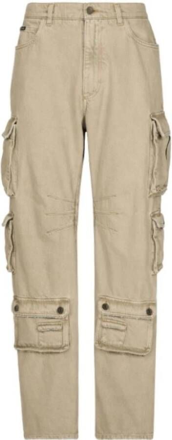 Dolce & Gabbana Tapered Trousers Beige Heren