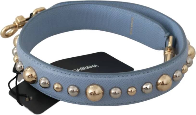 Dolce & Gabbana Blauwe Leren Handtas Acry Schouderband Blue Dames
