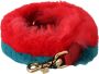 Dolce & Gabbana Rood Blauwe Konijnenbont Leren Schouderband Red Dames - Thumbnail 1