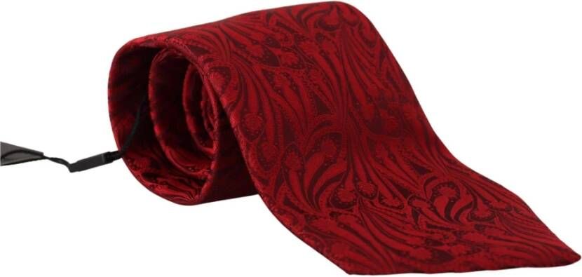 Dolce & Gabbana Verfijnde Zijden Stropdas voor Heren Red Heren