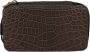 Dolce & Gabbana Grijze Huid Leren Vanity Case Toilettas Scheertas Gray Heren - Thumbnail 1