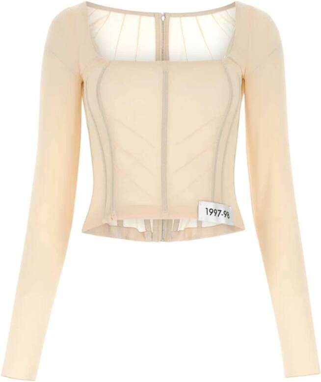 Dolce & Gabbana Huidroze Georgette Top Pink Dames